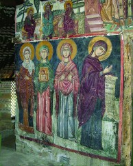 Росписи наружных стен базиликального храма Честного Креста Агиасмати близ Платанистаса. XV век. Художник Филипп Гул. Охраняется ЮНЕСКО.