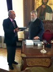 Вручение книг о Православной культуре Кипра Архиепископу Кипра и Новой Юстинианы Хрисостому
